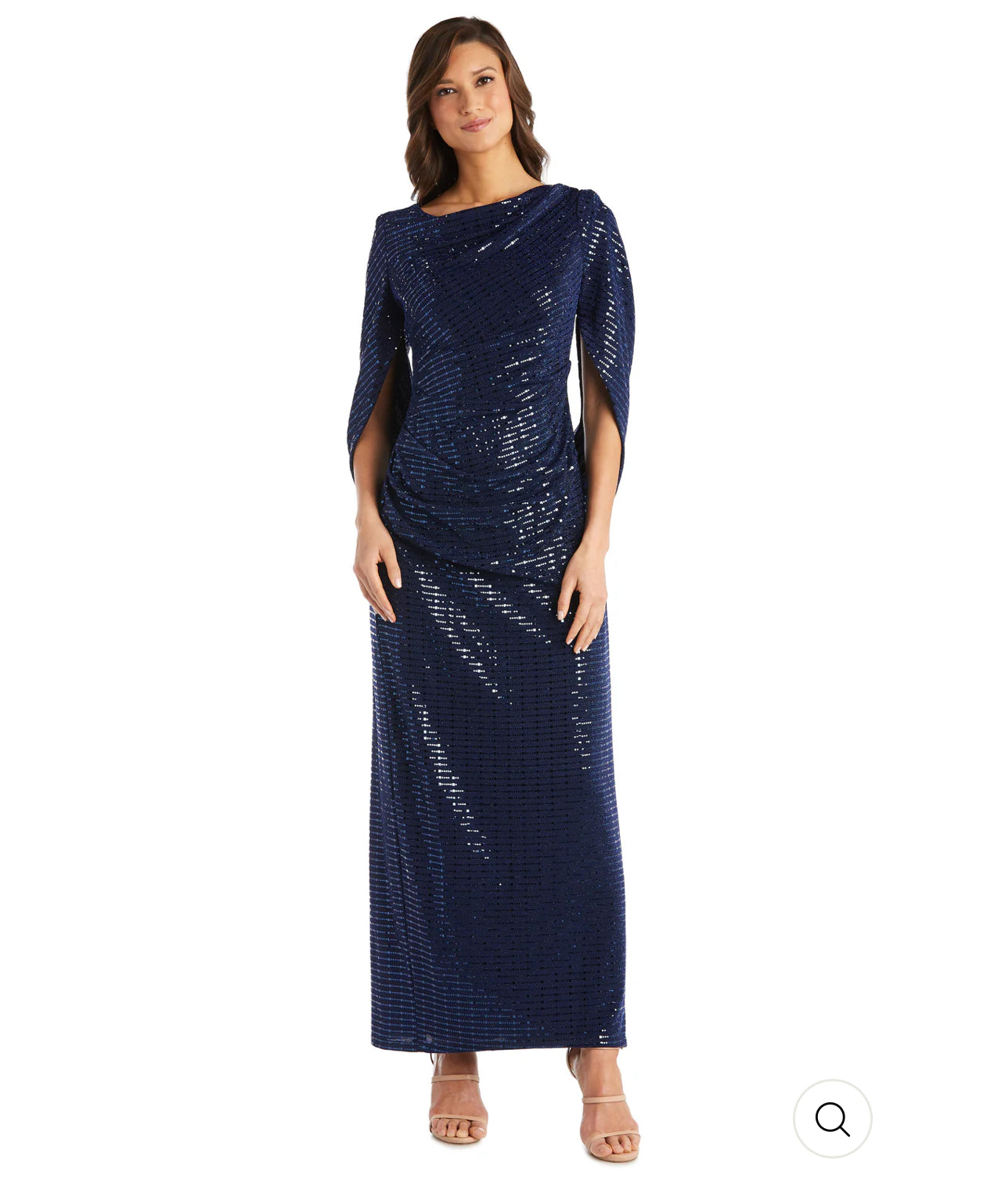 navy blue metallic dress Baltic Born Womens Lynlee Metallic Maxi Dress | Navy