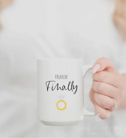 Freaking Finally Engaged Mug