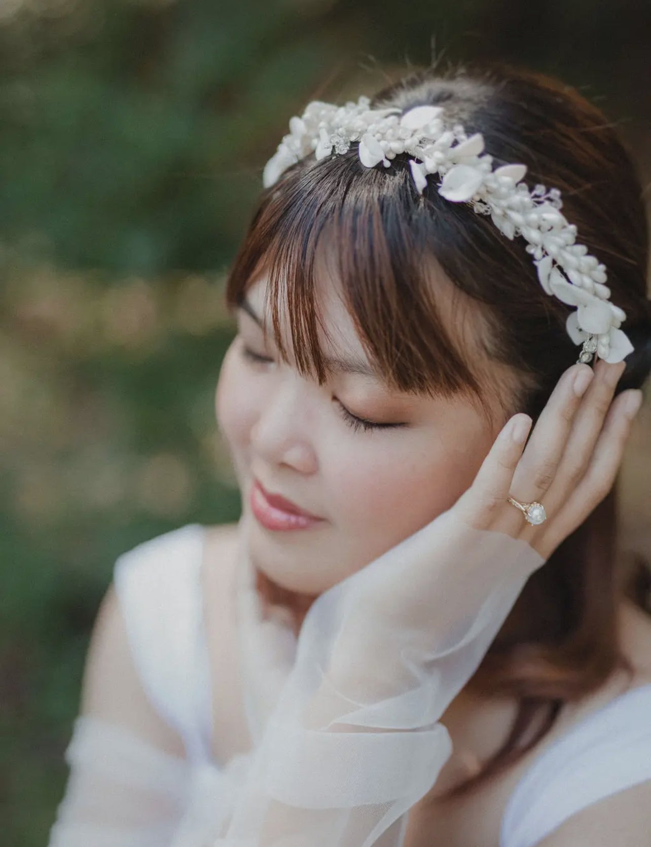 Poppy Bridal headband - Silver