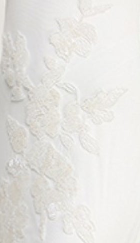 V neck backless flower details white maxi dress