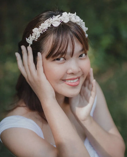 Poppy Bridal headband - Silver